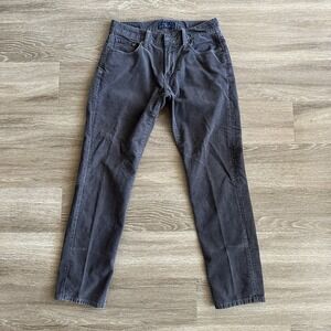 Lucky Brand 221 Straight Leg Corduroy Pants Gray Mens 30X30
